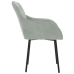 Sillas de comedor 2 unidades terciopelo gris claro