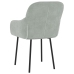 Sillas de comedor 2 unidades terciopelo gris claro