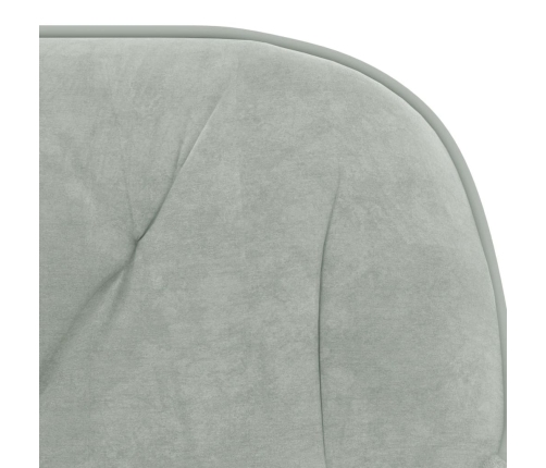 Sillas de comedor 2 unidades terciopelo gris claro