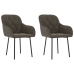 Sillas de comedor 2 unidades terciopelo gris oscuro