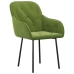 Sillas de comedor 2 unidades terciopelo verde claro