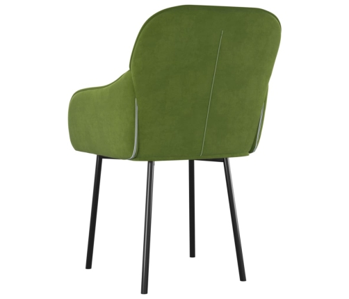 Sillas de comedor 2 unidades terciopelo verde claro