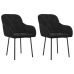 Sillas de comedor 2 unidades terciopelo negro