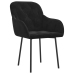 Sillas de comedor 2 unidades terciopelo negro