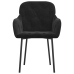 Sillas de comedor 2 unidades terciopelo negro