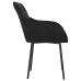 Sillas de comedor 2 unidades terciopelo negro