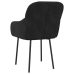Sillas de comedor 2 unidades terciopelo negro