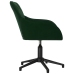 Silla de oficina giratoria de terciopelo verde oscuro