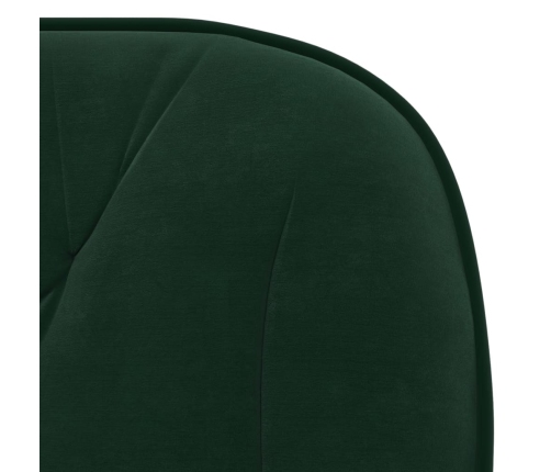 Silla de oficina giratoria de terciopelo verde oscuro