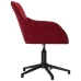 Silla de oficina giratoria de terciopelo rojo tinto