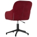 Silla de oficina giratoria de terciopelo rojo tinto