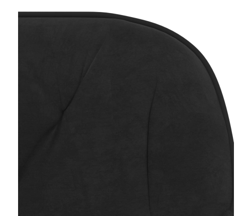 Silla de oficina giratoria de terciopelo negro