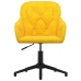 Silla de oficina giratoria de terciopelo amarillo