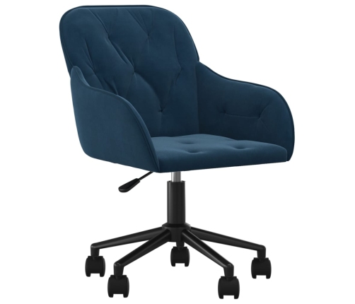 Silla de oficina giratoria terciopelo azul