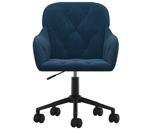 Silla de oficina giratoria terciopelo azul