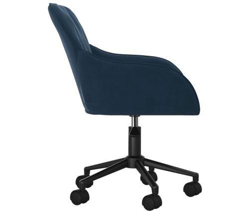 Silla de oficina giratoria terciopelo azul