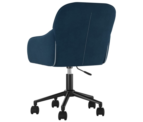 Silla de oficina giratoria terciopelo azul