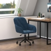 Silla de oficina giratoria terciopelo azul