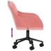 Silla de oficina giratoria de terciopelo rosa