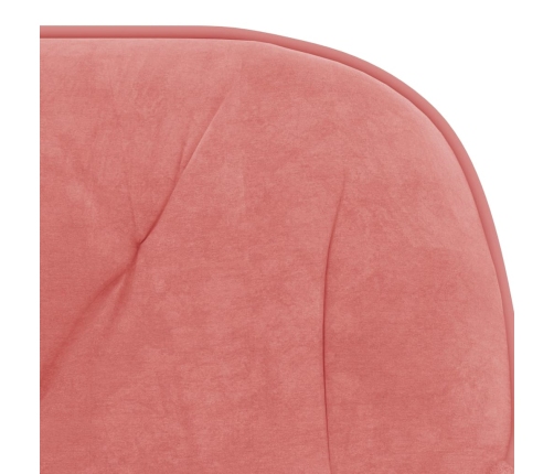 Silla de oficina giratoria de terciopelo rosa