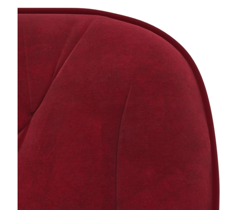 Silla de oficina giratoria de terciopelo rojo tinto