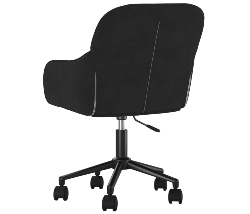 Silla de oficina giratoria de terciopelo negro