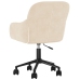 Silla de oficina giratoria de terciopelo color crema