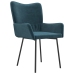 Sillas de comedor 2 unidades terciopelo azul