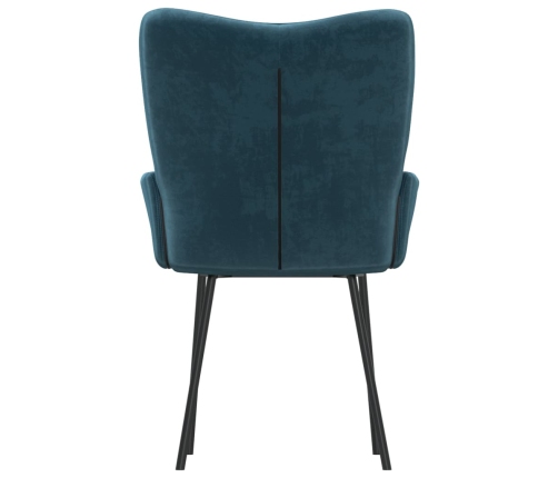 Sillas de comedor 2 unidades terciopelo azul
