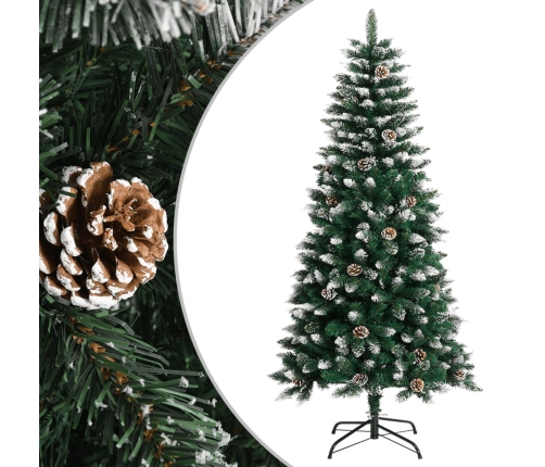 Árbol de Navidad artificial con soporte PVC verde 120 cm