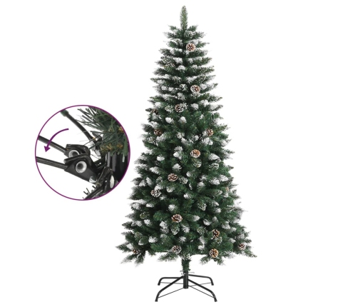 Árbol de Navidad artificial con soporte PVC verde 120 cm