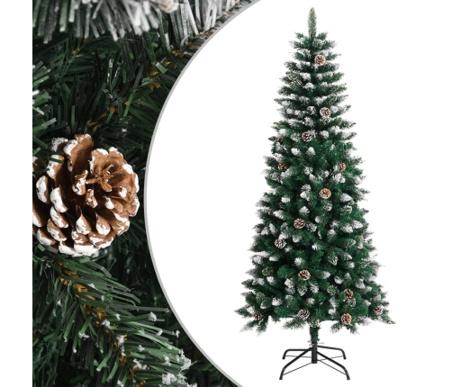 Árbol de Navidad artificial con soporte PVC verde 150 cm