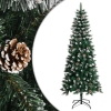 Árbol de Navidad artificial con soporte PVC verde 180 cm