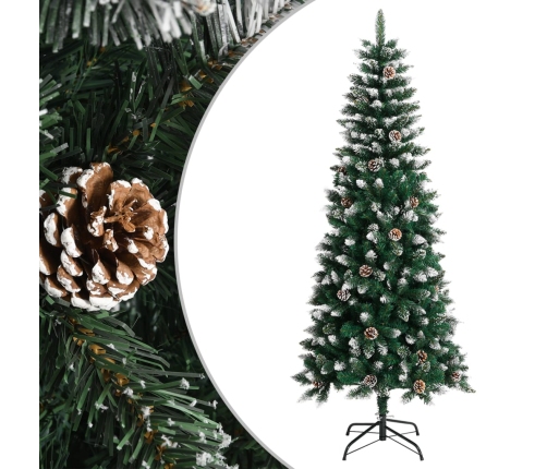 Árbol de Navidad artificial con soporte PVC verde 180 cm