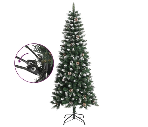 Árbol de Navidad artificial con soporte PVC verde 180 cm