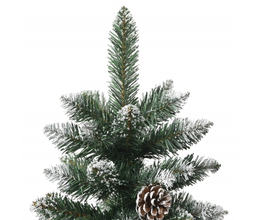 Árbol de Navidad artificial con soporte PVC verde 210 cm