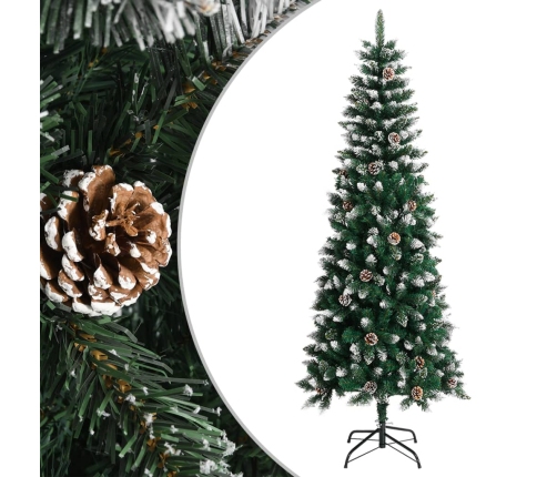 Árbol de Navidad artificial con soporte PVC verde 240 cm