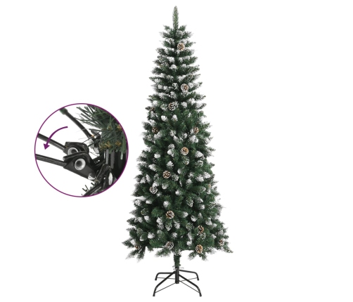 Árbol de Navidad artificial con soporte PVC verde 240 cm