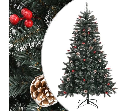 Árbol de Navidad artificial con soporte PVC verde 120 cm