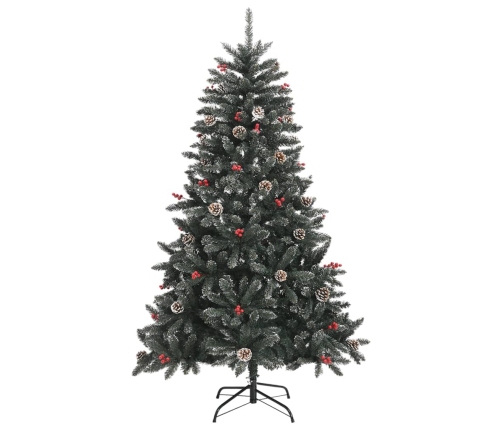 Árbol de Navidad artificial con soporte PVC verde 120 cm