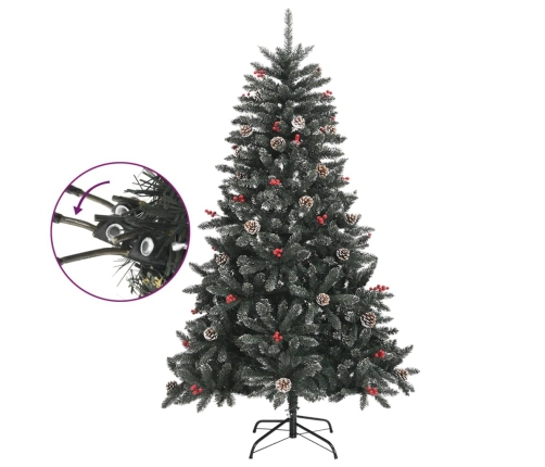 Árbol de Navidad artificial con soporte PVC verde 120 cm