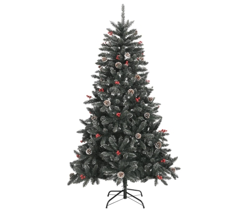 Árbol de Navidad artificial con soporte PVC verde 150 cm