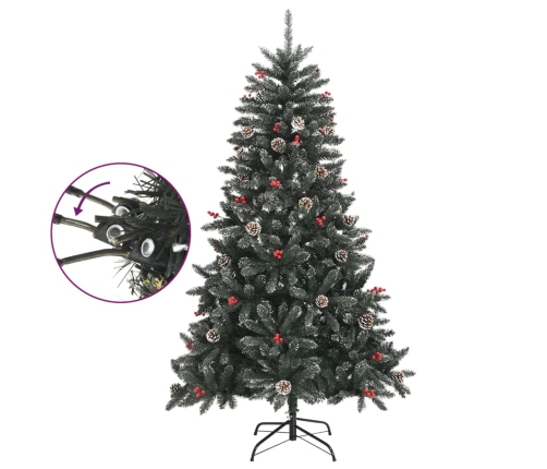 Árbol de Navidad artificial con soporte PVC verde 150 cm