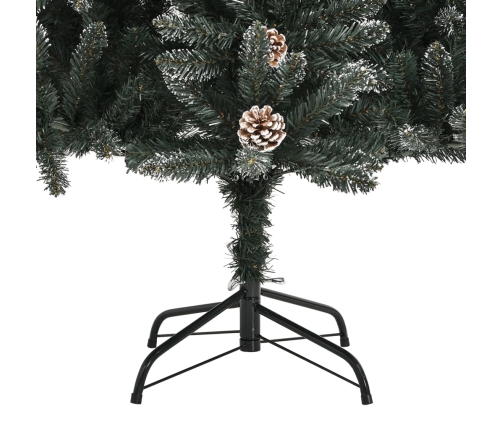 Árbol de Navidad artificial con soporte PVC verde 150 cm