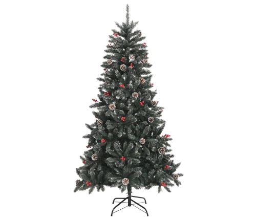 Árbol de Navidad artificial con soporte PVC verde 180 cm