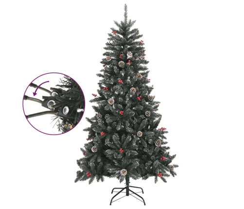 Árbol de Navidad artificial con soporte PVC verde 180 cm