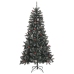 Árbol de Navidad artificial con soporte PVC verde 210 cm