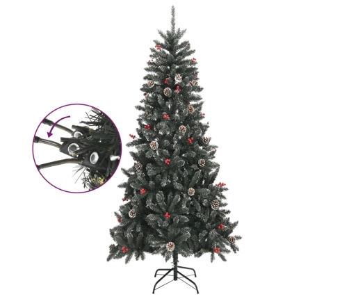 Árbol de Navidad artificial con soporte PVC verde 240 cm