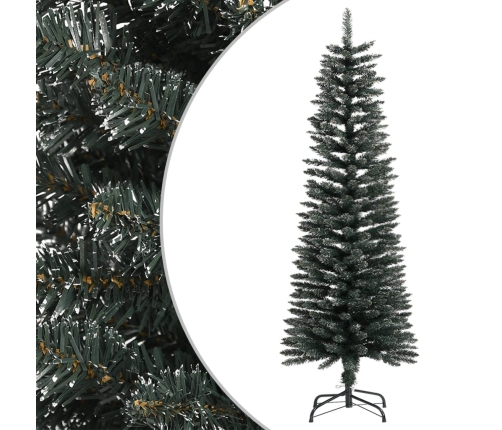 Árbol Navidad artificial estrecho con soporte PVC verde 120 cm