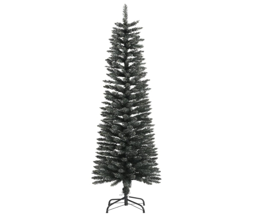 Árbol Navidad artificial estrecho con soporte PVC verde 120 cm